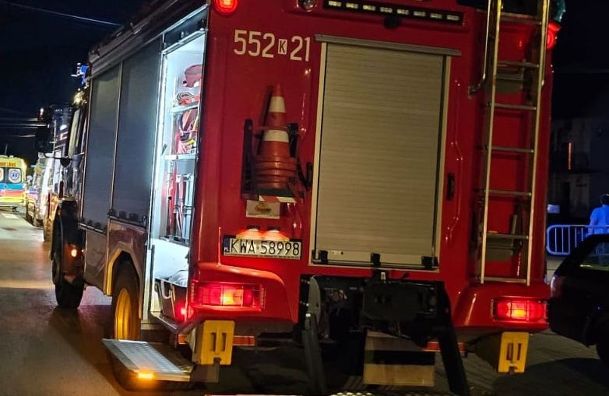 Nocna akcja strażaków w Andrychowie
